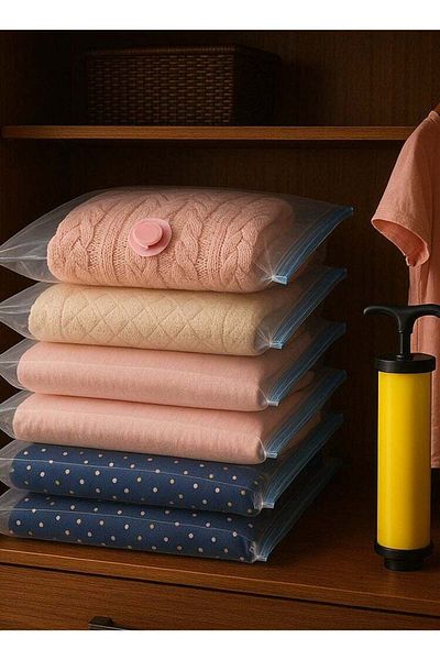 ALMUFARREJ Vacuum-Sealed Transparent Storage Bags Set