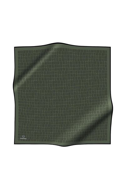 Vissona Μεταξωτό μαντήλι Twill Χακί, Μαύρο