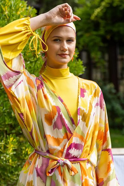 Bordomix Bordomixmorena Patterned Hijab Swimsuit 4047