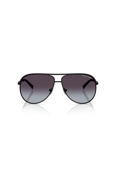 Armani Exchange Unisex Pilot Sunglasses- Ax 2002 - Lense Size:61mm - Matte Black