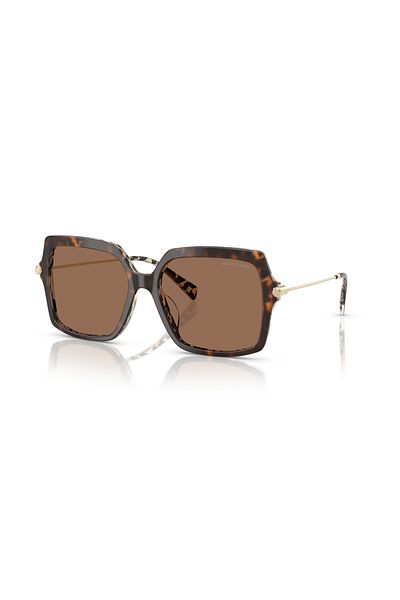 Michael Kors Women Square Sunglasses- Mk 2247u - Lense Size:55mm - Dark/cream Tortoise