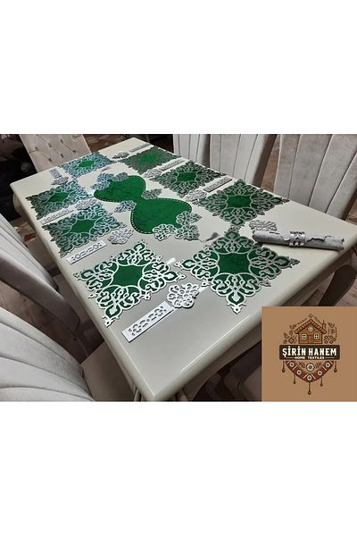 Şirin Hanem Şirin Hanem Velvet Dinner Set Green