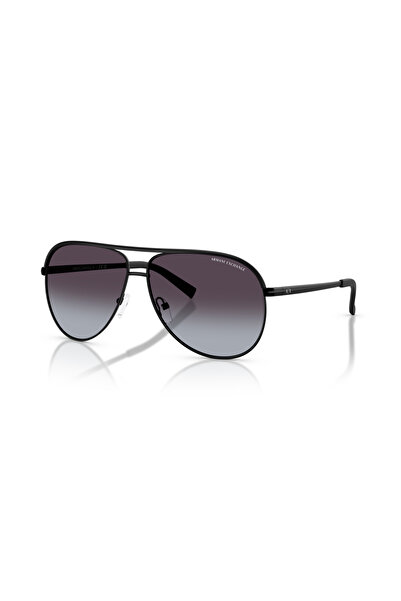 Armani Exchange Unisex Pilot Sunglasses- Ax 2002 - Lense Size:61mm - Matte Black