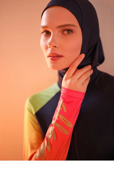 Bordomix Gold Printed Hijab Swimsuit 4044