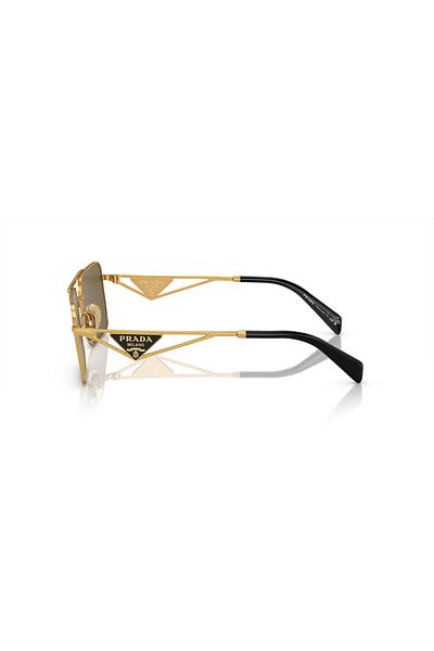 Prada Women Rectangular Sunglasses- Pr A52s - Lense Size:56mm - Matte Gold