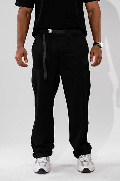 FLFXI Casual Straight Leg Pants with Waist Tie