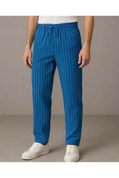 Risil-Nu Company New Season Premium Crepe Fabric Unisex Trousers with Stripe Detail