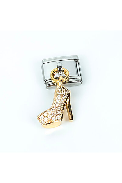 yfhobi Çelik İtalyan Bileklik Charmı, 1 Adet Topuklu Ayakkabı Model Çelik Cha...