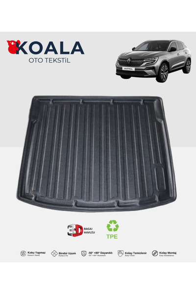 KoalaOtoTekstil Renault Austral (2023 ve Sonrası) 3d Bagaj Havuzu