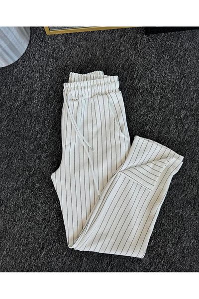 NewCabin New Season Premium Crepe υφασμάτινο παντελόνι Unisex με λεπτομέρεια