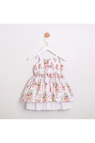 ministok June Strap Floral Patterned Girl's Dress
