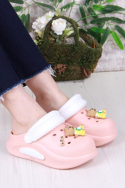 fort E468 Bella Powder White Eva Material Sabo Doctor Medical Cook Daily Closed Toe Slippers