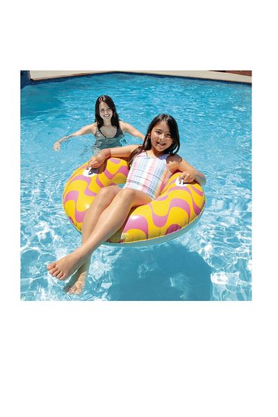 Intex İntex Wavy Pattern Vivid Colors 91 cm Sea Ring with Hand Grip 59256