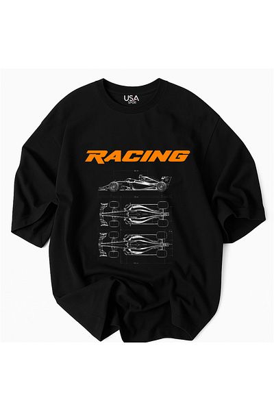 JDM Racing Formula Τεχνικό Σχέδιο Σχέδιο RACING 100% βαμβακερό μπλουζάκι Premium