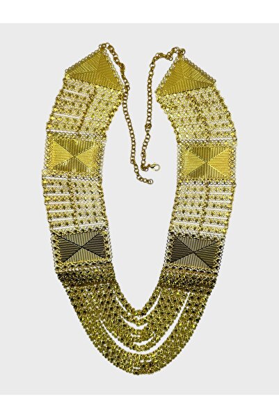 Arnes Jewelry Çelik 22 Ayar Altın Kaplama Madonna Hint Akıtma Kolye