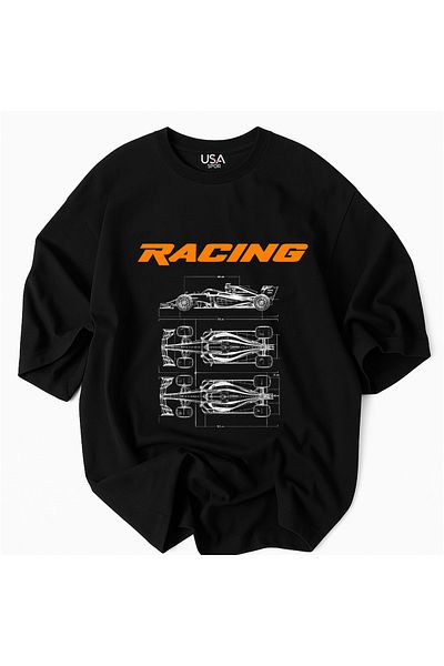 JDM Racing Formula Τεχνικό Σχέδιο Σχέδιο RACING 100% βαμβακερό μπλουζάκι Premium