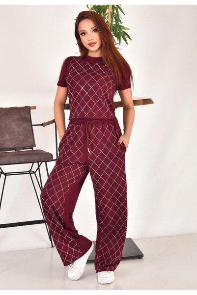 Nivora Style Diamond Patterned Stone Comfortable Double Set