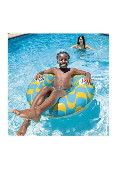 Intex İntex Wavy Pattern Vivid Colors 91 cm Sea Ring with Hand Grip 59256