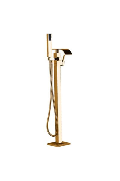 Blackswan Design Free standing bathtub faucet, Blackswan, Type M88, shiny gold model, size 98 cm