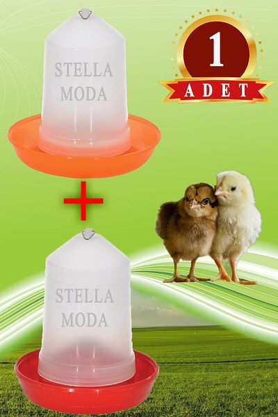 STELLA MODA Chick Quail Starter Drinker Manger Set 750 ml Pigeon Parakeet Budgie Keel Cage Bird