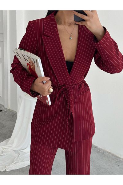 mydukkan.co Waist Binding Line Blazer Jacket