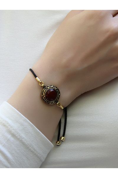 esha Bracelet - Black - Natural Stone