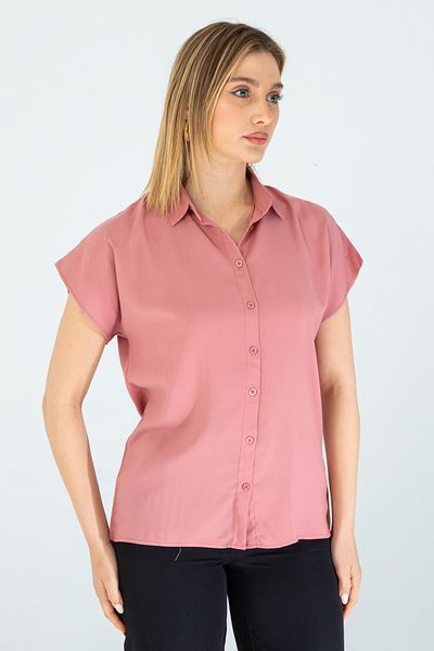 Nuevo Cămașă de damă cu mânecă liliac Dusty Rose din viscoză