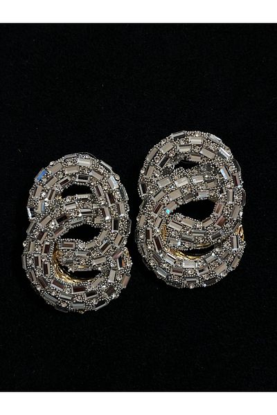 Rupen Kraft Large Size Double Hoop Evening Dress Earrings Design Earrings