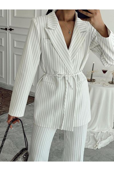 mydukkan.co Waist Binding Line Blazer Jacket