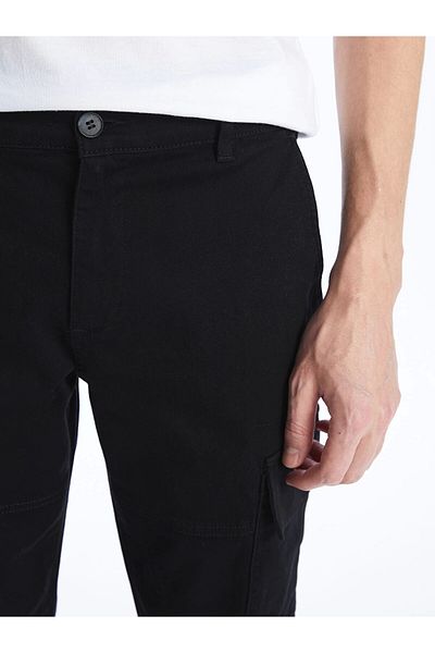 LC Waikiki Ανδρικό παντελόνι Chino LCWAIKIKI Classic Black Slim Fit Gabardine
