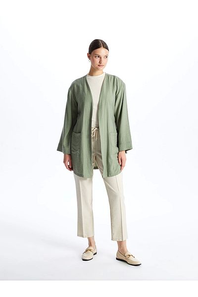 LC Waikiki Lcw Modest Beige Elastic Waist Comfortable Fit Women's Trousers