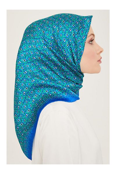 Armine Μεταξωτό κασκόλ Sura 9134D (S ) 90 x 90 Saks Blue - 53