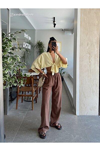 mydukkan.co Bağcıklı Gabardin Pantolon