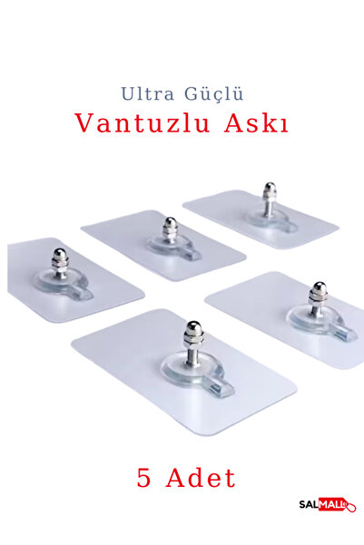 SalMall Şeffaf Kendinden Yapışkanlı Askı
