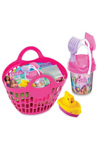 a v d a Barbi Beach Set with Basket Sand Bucket Castle Shovel Set