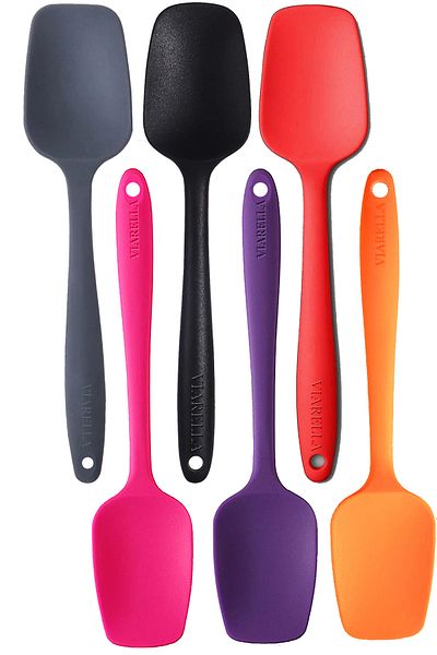viarella Set of 6 Silicone Spoons Colorful 27 cm