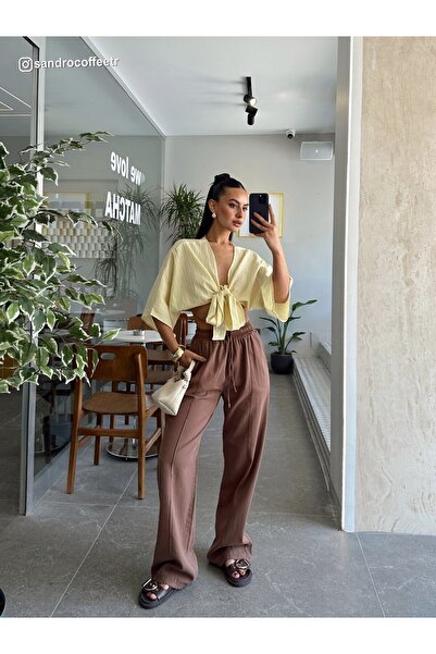 mydukkan.co Bağcıklı Gabardin Pantolon