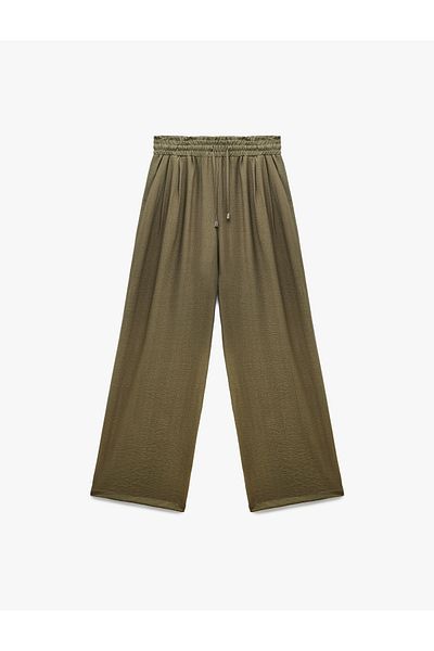 Koton Regular Fit Viscose Wide Leg Palazzo Trousers