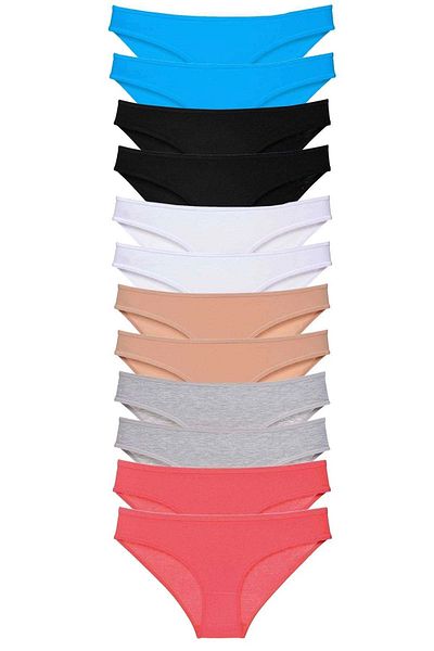 Royaleks 12 Pieces Eco Set Lycra Women's Slip Panties Multi Color 6