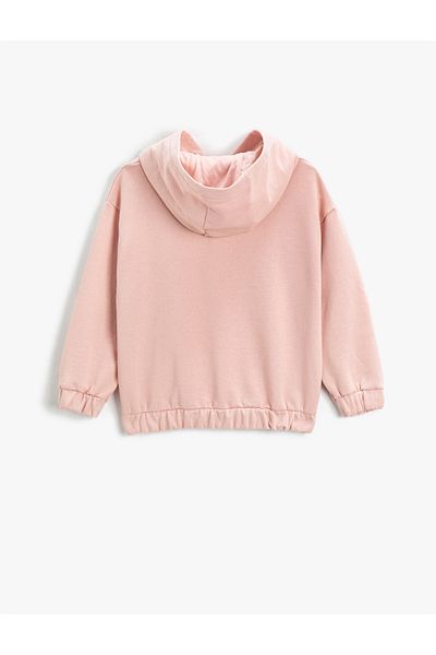 Koton Hooded Sweatshirt Applique Detailed Cotton