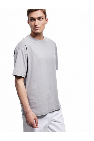 Koton Short Sleeve Cotton Crew Neck Basic Oversize T-Shirt