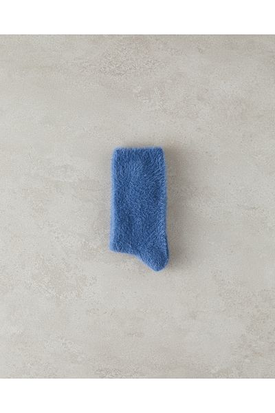 English Home Γυναικείες βελούδινες κάλτσες Navy Blue Miny