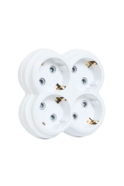 TİMSAL ELEKTRİK Dörtlü ( 4'lü ) Golyat Priz Çoğaltıcı Grup Priz Fiş