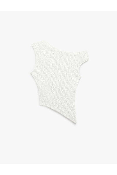 Koton Asymmetrical Wrinkle Slim Fit One Shoulder Blouse