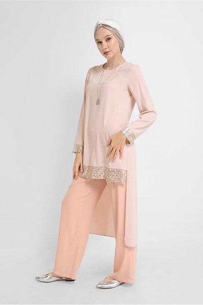 Alvina Arm Tip Pull Detailed Tunic 40876