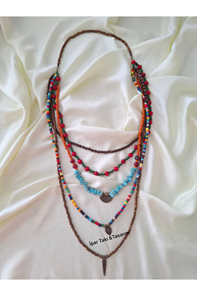 İPAR AKSESUAR Bohemian Style Authentic Multi Necklace