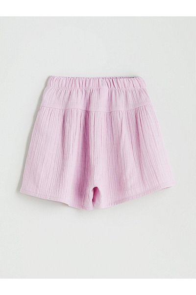 LC Waikiki Pantaloni scurți de bază pentru fete LCW Kids cu talie elastică (S5)