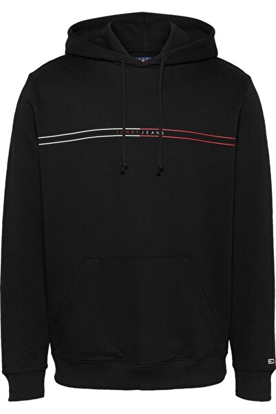 Tommy Hilfiger TJM REG ENTRY GRAPHIC HOODIE EXT Чоловічий чорний світшот - DM0DM20847