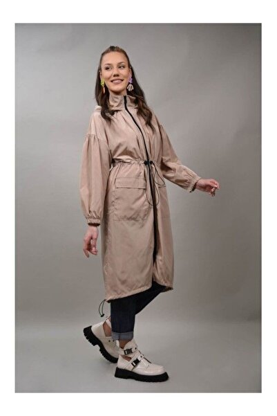 CHANGE OFF Geaca Lunga Tip Foita Catania Bej Talie Unica