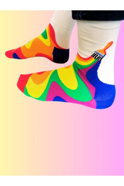Shuttle Park Special Series Socks Colorful Fun Happy Paint Patterned Comfortable Design Style Scented Seamless Socks